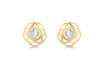 9ct Yellow Gold 10mm Zirconia  and Star Stud Earrings