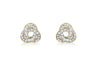9ct Yellow Gold Crystalique Knot Stud Earrings
