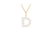 9ct Yellow Gold Fresh Water Pearls Initial Pendant