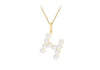 9ct Yellow Gold Fresh Water Pearls Initial Pendant