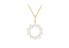 9ct Yellow Gold Fresh Water Pearls Initial Pendant