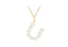 9ct Yellow Gold Fresh Water Pearls Initial Pendant