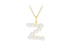 9ct Yellow Gold Fresh Water Pearls Initial Pendant