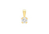 9ct Yellow Gold 0.25t Solitaire Diamond Pendant