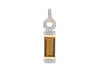 9ct White Gold 0.10ct Diamond and Rectangular Smokey Quartz Pendant