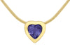 9ct Yellow Gold Blue Iolite Pendant on Snake Chain 41m/16"9