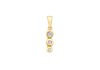 9ct Yellow Gold 0.05t Diamond 3-Stone DoughnCut Pendant