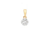 9ct Yellow Gold 0.25t Diamond Cluster Pendant