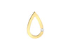 9ct Yellow Gold 0.03t Diamond Set Teardrop Slider Pendant