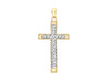 9ct Yellow Gold 0.15ct Diamond Cross Pendant