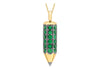 9ct Yellow Gold Green Tsavorite Stone Set Penil Pendant