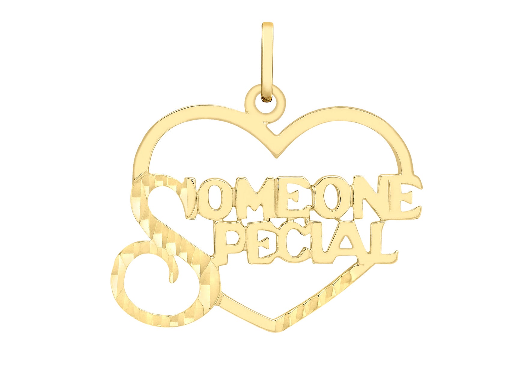 9ct Yellow Gold 'Someone Speial' Heart Pendant
