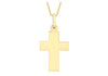 9ct Yellow Gold Thick Plain Cross Pendant