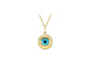 9ct Yellow Gold 13mm x 21.3mm Evil Eye Pendant