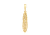 9ct Yellow Gold Twist Elliptical Teardrop Pendant