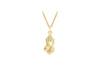 9ct Yellow Gold 8mm x 20.8mm Praying Hands Pendant