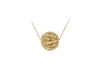 9ct 2-Tone Gold Diamond Cut Lace Style 14.5mm x 15mm Ball Adjustable Necklace  41m/16"-44.5m/17.5"9