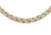 9ct 2-Tone Gold Diamond Cut Graduated Spiga Chain 43m/17"9