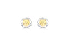9ct 2-Colour Gold Lion Fae Stud Earrings