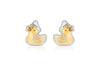 9ct 2-Colour Gold Duk Stud Earrings