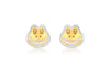 9ct 2-Colour Gold Frog Fae Stud Earrings