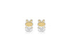 9ct 2-Colour Gold Zirconia  Rabbit Stud Earrings