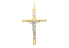 9ct 2-Colour Gold Crucifix Pendant
