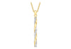 9ct 2-Colour Gold 2.85mm x 37mm Twist Diamond Cut Pole Pendant