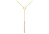 9ct Three Tone Gold 2.5mm x 32.5mm Diamond Cut Twist Bar Adjustable Necklace  41m/16"-43m/17"9