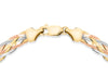 9ct 3-Tone Gold 3-Plait Textured Herringbone Necklace