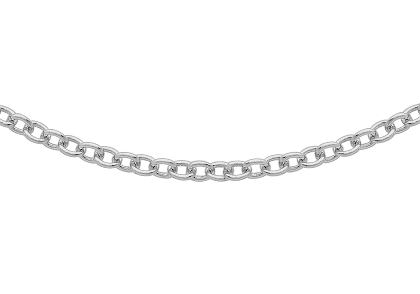 9ct White Gold 40 Trace Chain