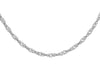 9ct White Gold 25 Twist 20" Curb Chain