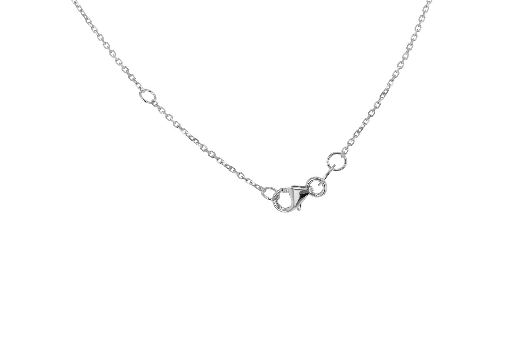 9ct White Gold Zirconia Halo Pendant