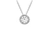9ct White Gold Zirconia Halo Pendant