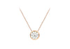 9ct Rose Gold Zirconia  6.7mm Slider Adjustable Necklace  41m/16"-46m/18"9