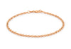 9ct Rose Gold 40 Diamond Cut Prince of Wales Bracelet 18m/7"9