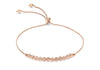 9ct Rose Gold Ball & Chain Adjustable Bracelet Maximum 23m/9"9