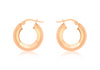 9ct Rose Gold 18mm Square Tube Creole Earrings