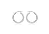 9ct White Gold 25mm Polished Creole Earrings