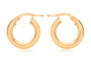 9ct Rose Gold 16mm Polished Creole Earrings