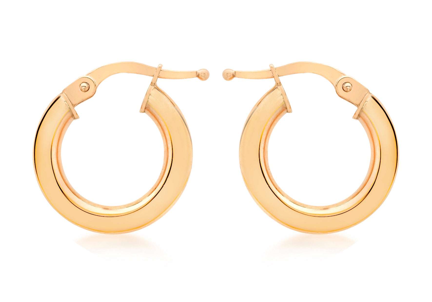 9ct Rose Gold 16mm Polished Creole Earrings