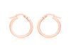 9ct Rose Gold 16mm Creole Earrings