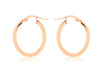 9ct Rose Gold Oval Creole Earrings