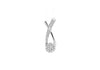 9ct White Gold 0.10ct Diamond Crossover Pendant