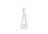 9ct White Gold 0.10ct Diamond Drop Slider Pendant