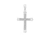 9ct White Gold 0.05t Diamond Cross Pendant