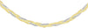 9ct Two-Tone Gold Diamond Cut 3-Plaited Herringbone Necklace