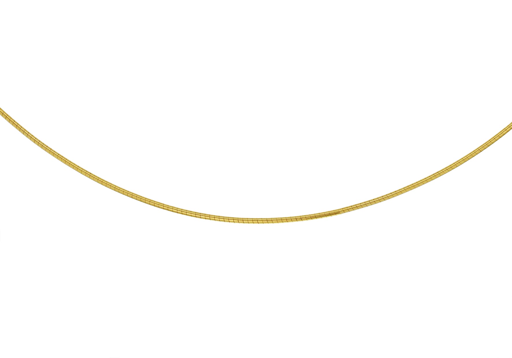 18ct Yellow Gold Round Slim Omega Chain