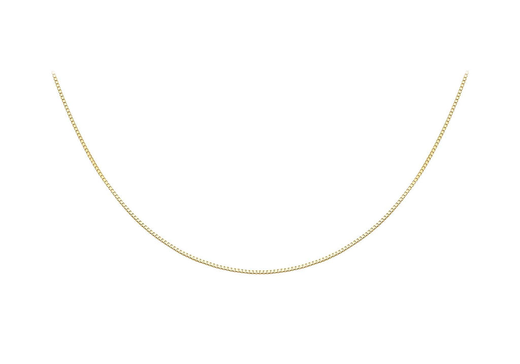 18ct Yellow Gold Adjustable Heart Slider Box Chain
