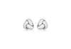 18ct White Gold 6mm Knot Stud Earrings